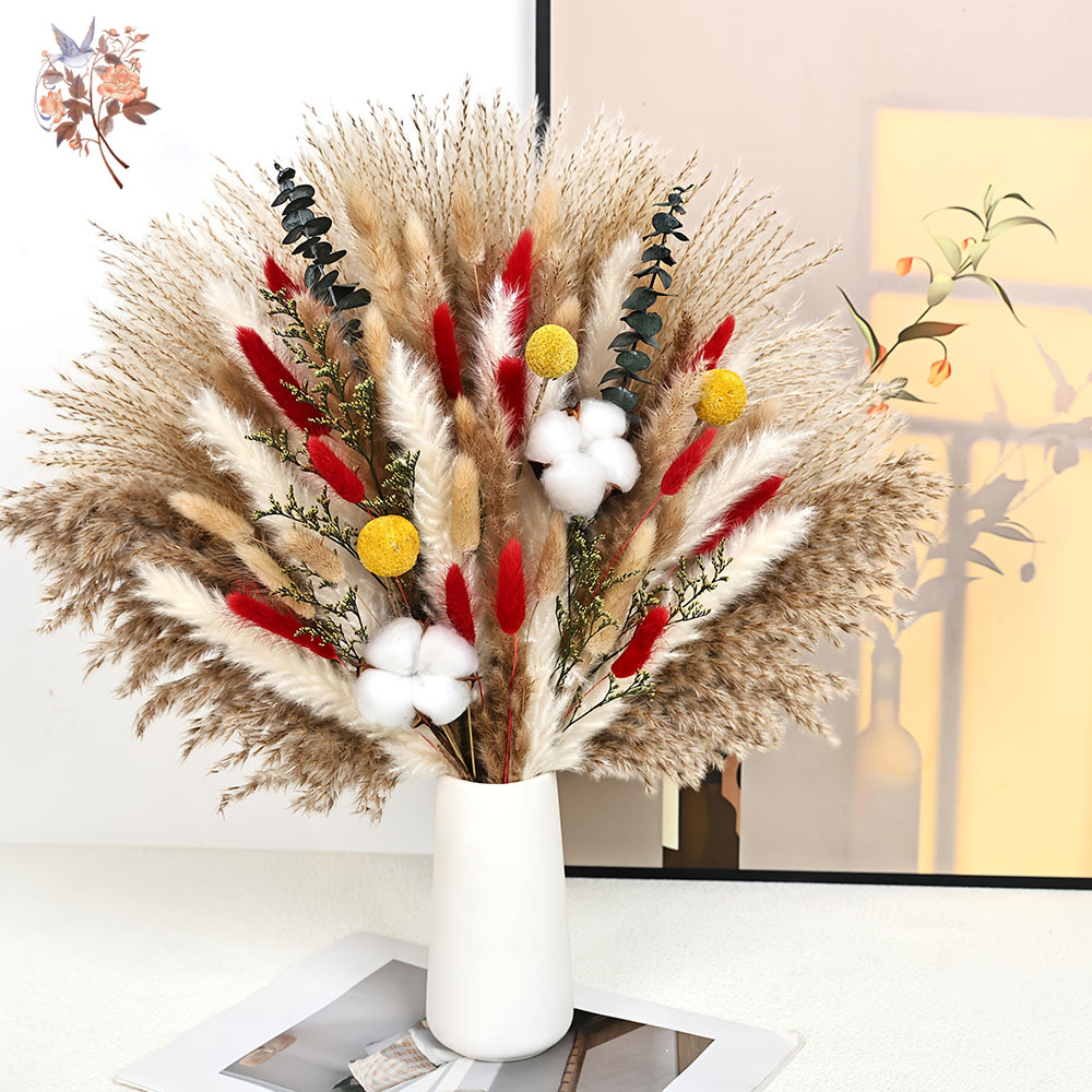 Eucalyptus Preserved - Natural Dried Fluffy Red Bunny Tails