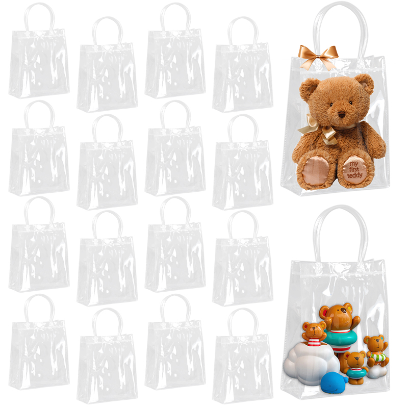 5/10Pcs Clear Gift Bag with Ha - Cellophane Wrap Clear avis et prix