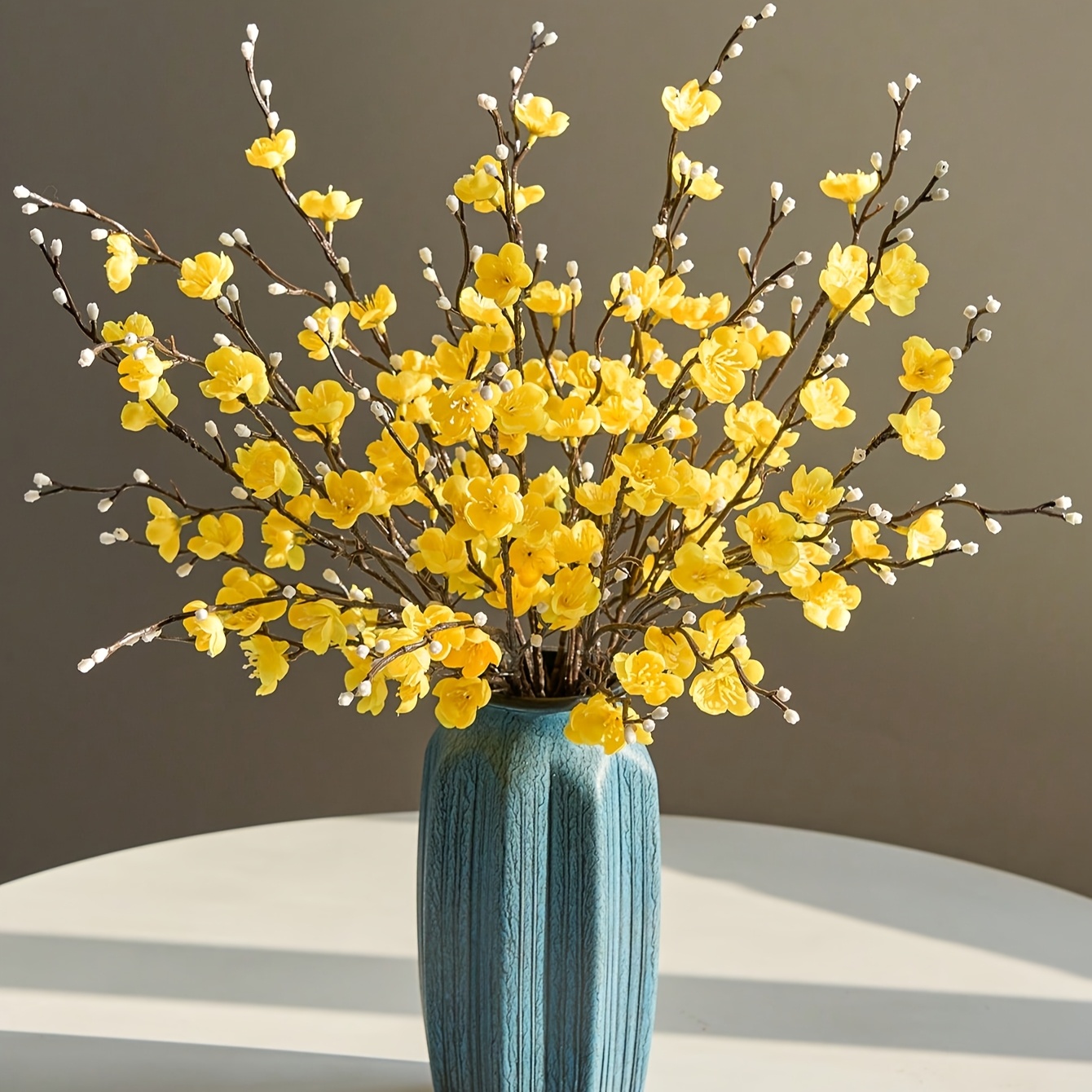 5 personal flower yellow plum  - Eucalyptus Preserved avis et prix