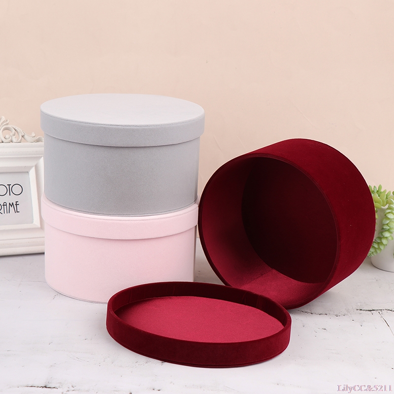 Velvet Round Flowers Box Gift  - Anda Florist Supply avis et prix