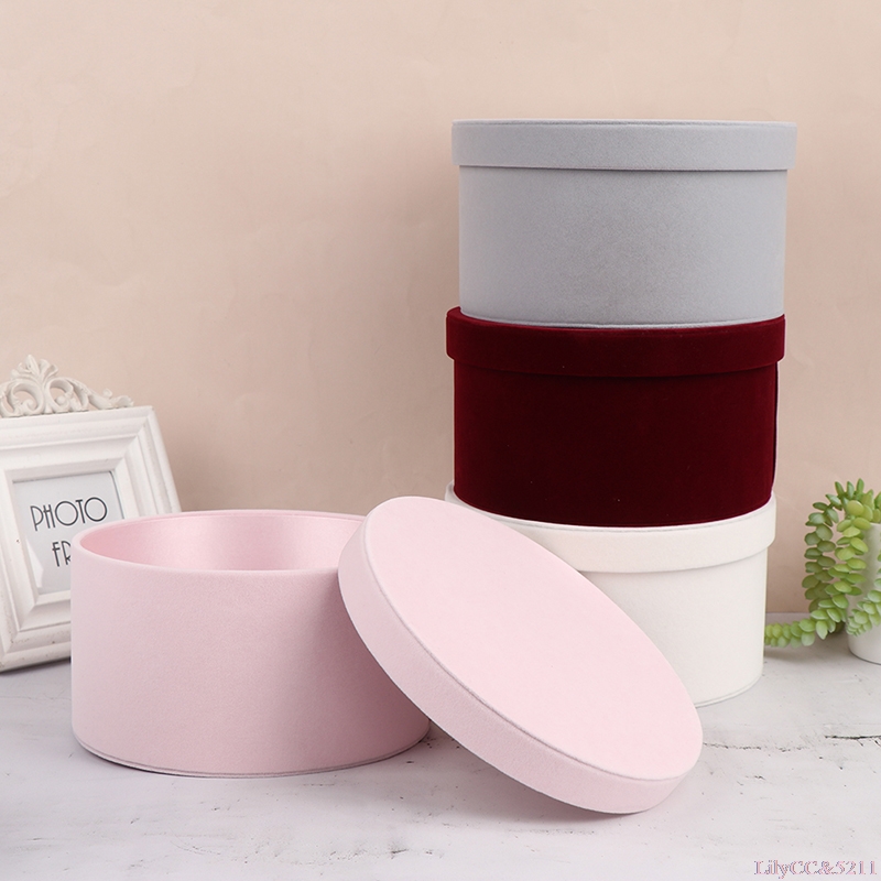 Velvet Round Flowers Box Gift  - Anda Florist Supply avis et prix