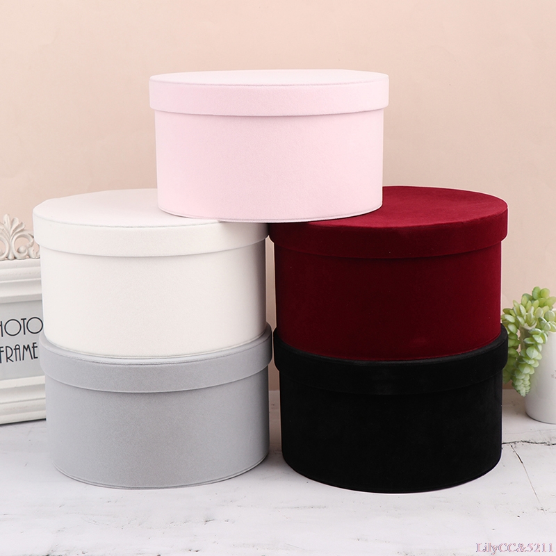 Velvet Round Flowers Box Gift  - Anda Florist Supply avis et prix