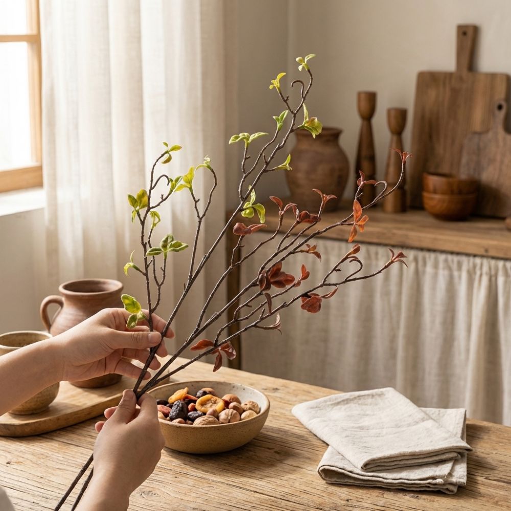 Real Touch Artificial Willow D - Branch Curly Willow avis et prix