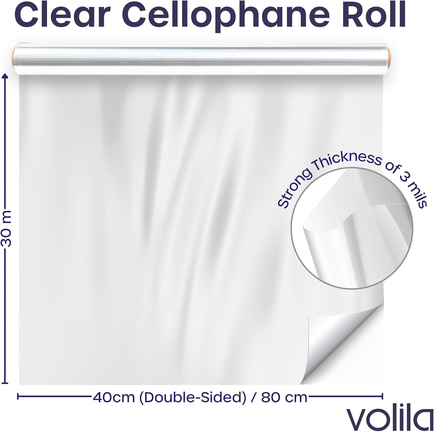 Clear Cellophane Wrap Roll, 31 - Cellophane Wrap Clear avis et prix