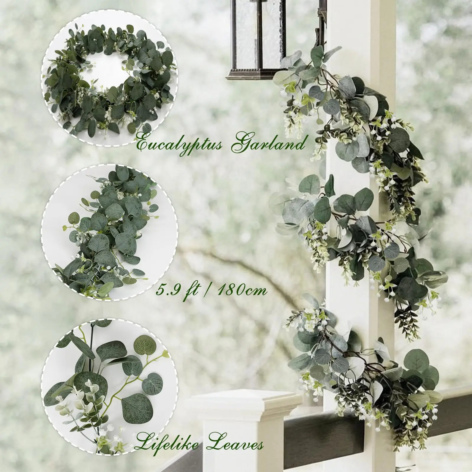 1pc Artificial Eucalyptus Leav - Eucalyptus Preserved avis et prix