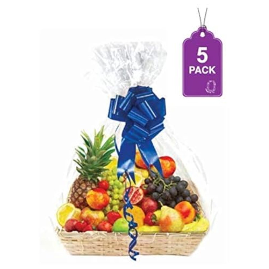 Clear Basket Bags, 5 Pack Larg - Cellophane Wrap Clear avis et prix