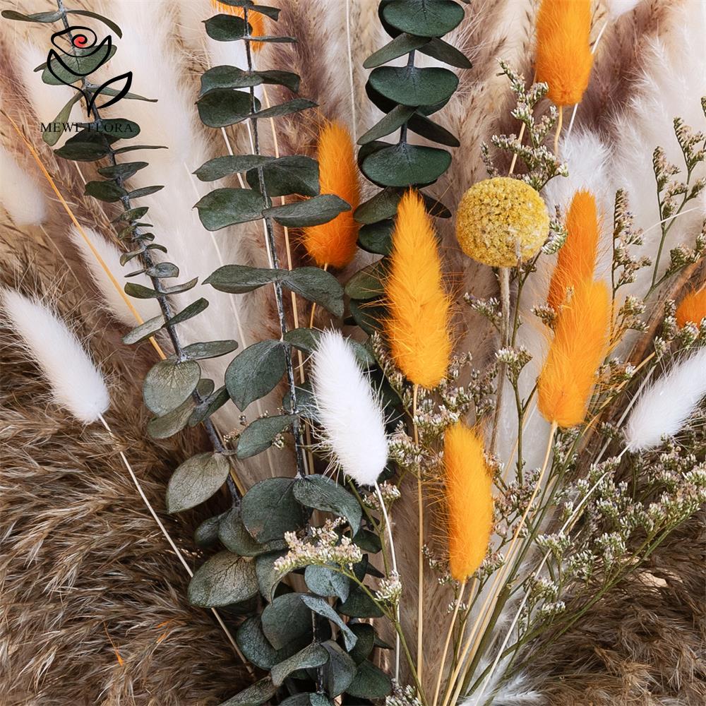 65Pcs Orange Pampas Grass Bouq - Dried Flower Bunch avis et prix