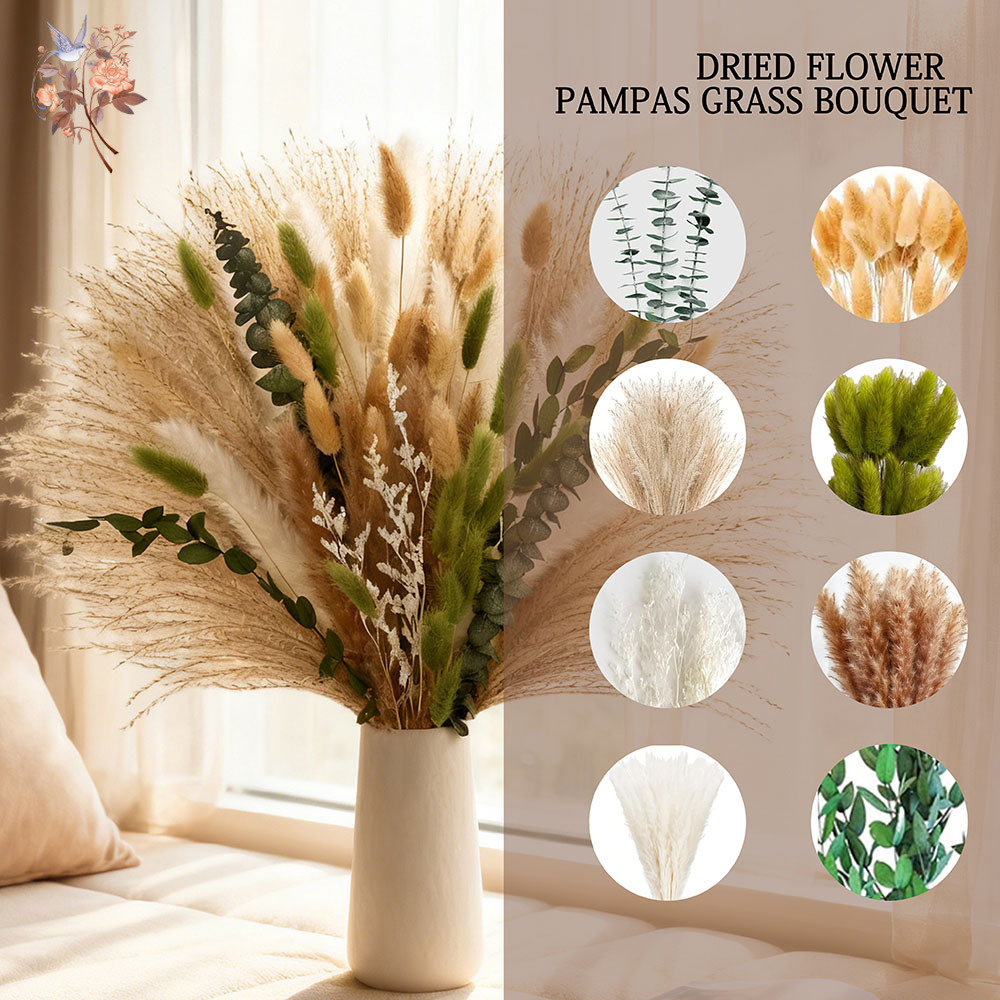 85PCS Natural Dried Flowers Pa - Eucalyptus Preserved avis et prix