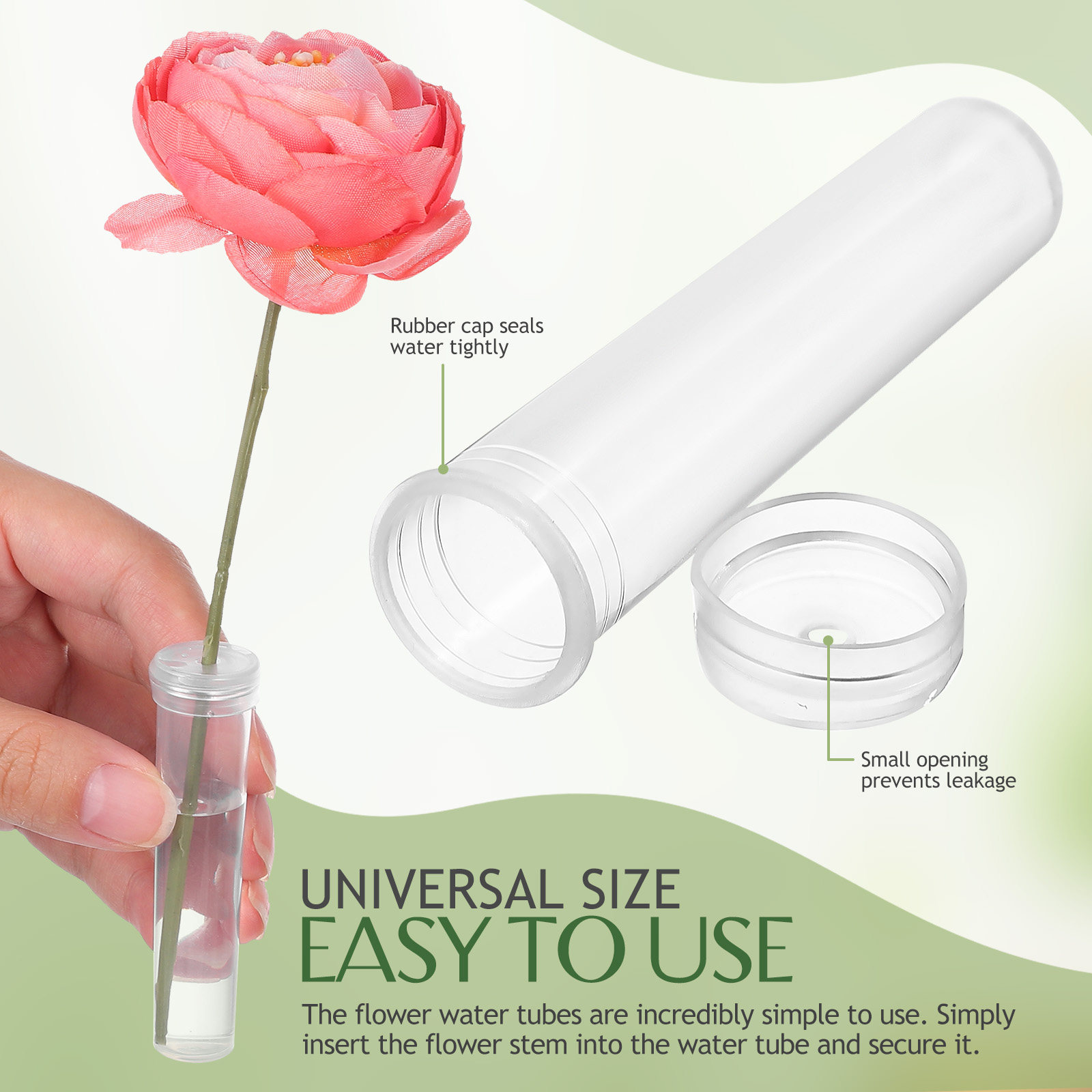 100Pcs Flower Water Tubes Leak - Anda Florist Supply avis et prix