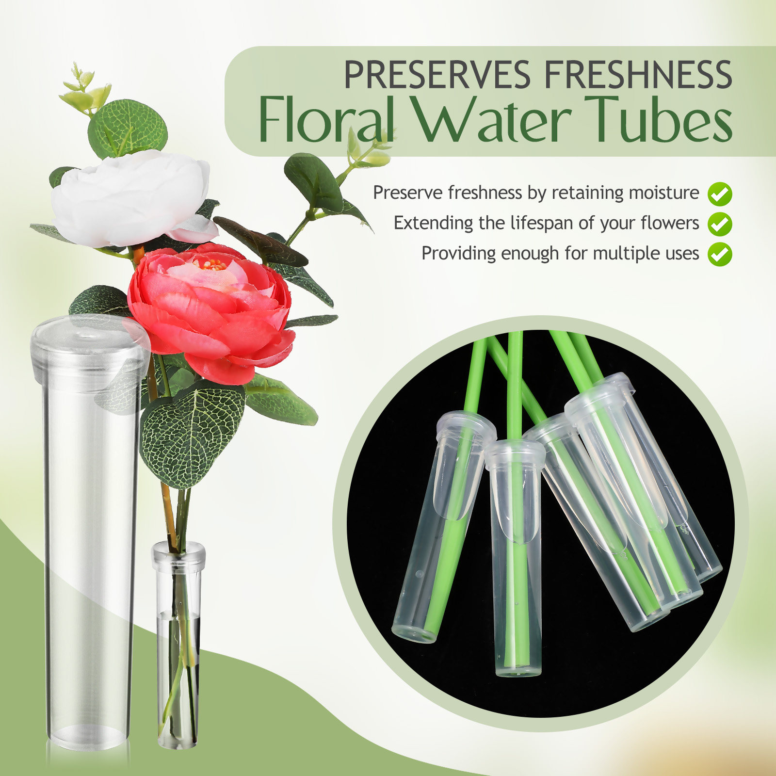 100Pcs Flower Water Tubes Leak - Anda Florist Supply avis et prix