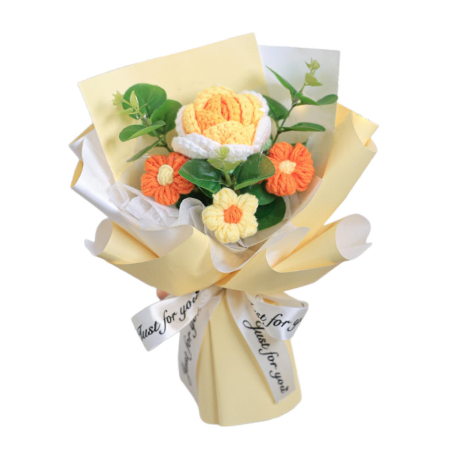 Crochet Flower Bouquet Artific - Eucalyptus Preserved avis et prix
