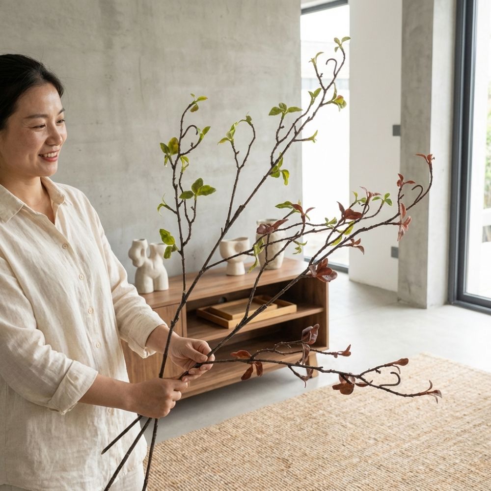 Real Touch Artificial Willow D - Branch Curly Willow avis et prix