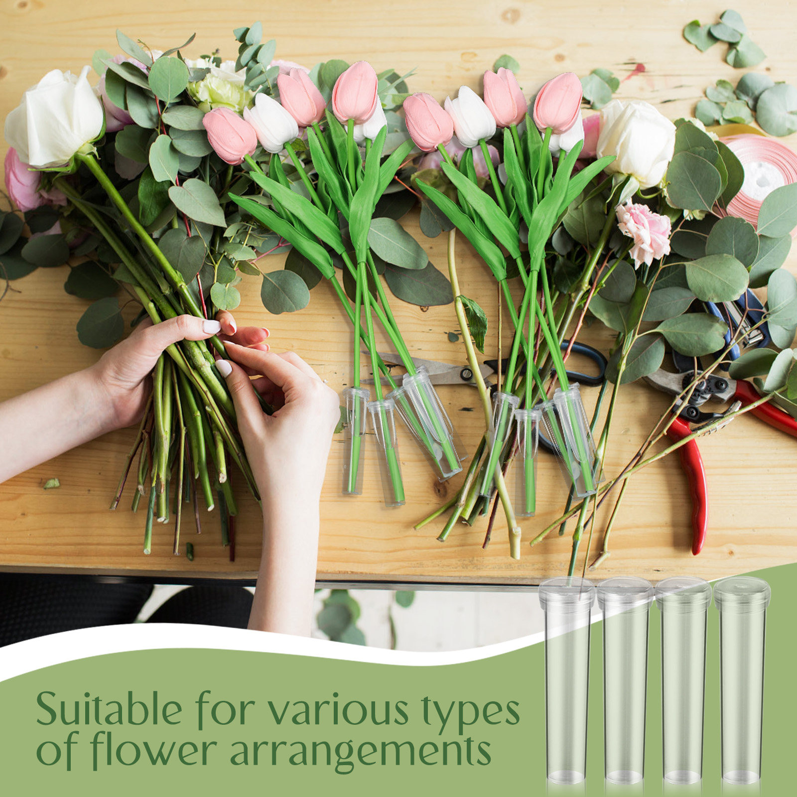 100Pcs Flower Nutrient Tubes U - Anda Florist Supply avis et prix