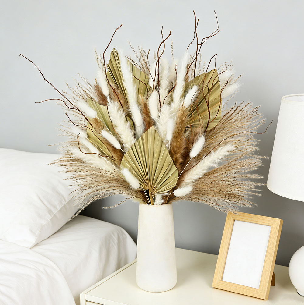 Natural Dried Palm Leaves Bouq - Dried Flower Bunch avis et prix