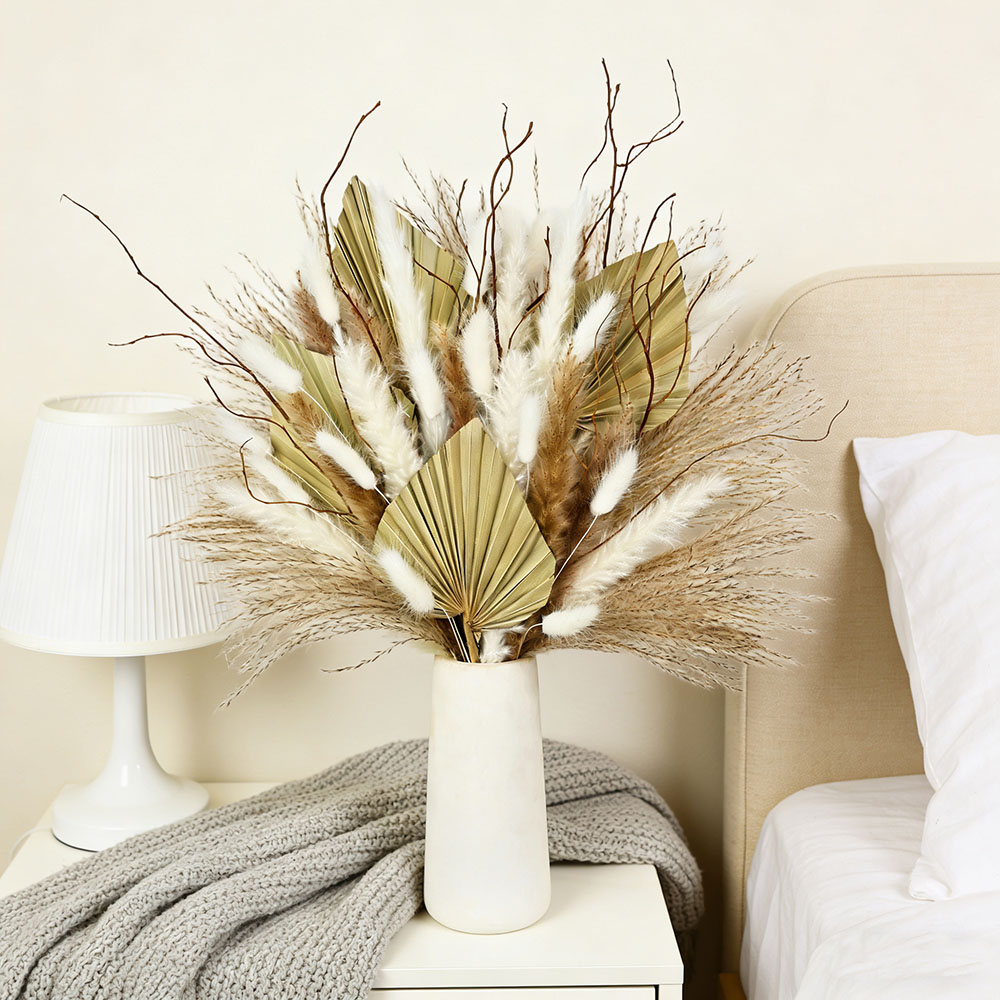 Natural Dried Palm Leaves Bouq - Dried Flower Bunch avis et prix
