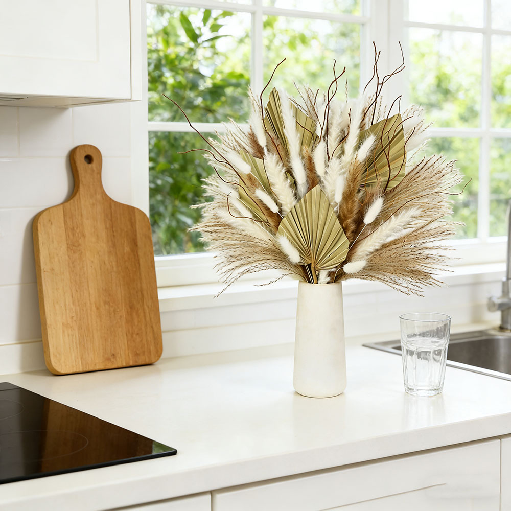Natural Dried Palm Leaves Bouq - Dried Flower Bunch avis et prix